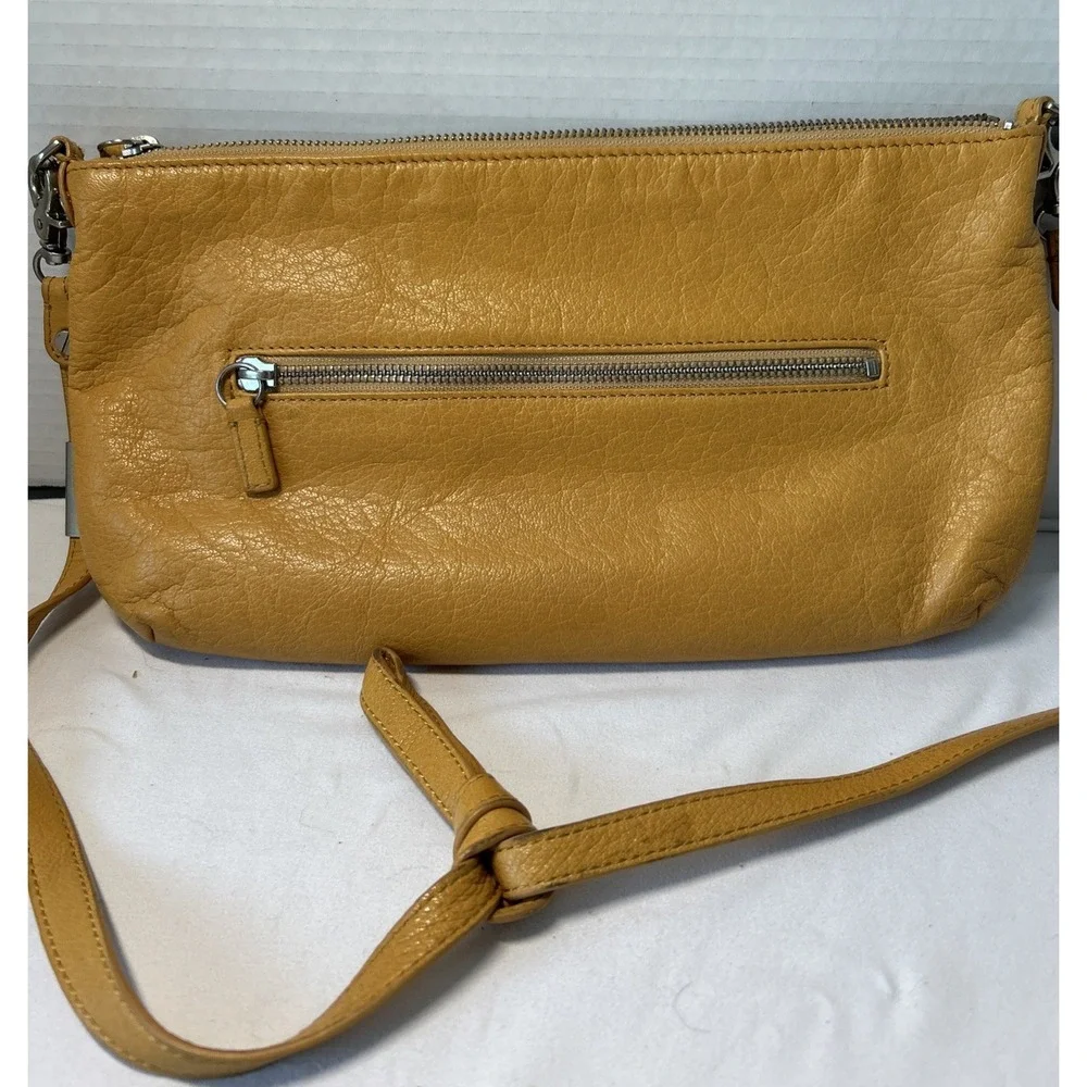 Foley + Corinna Womens Leather Gold Tone Crossbody Shoulder Handbag W/dustbag P7